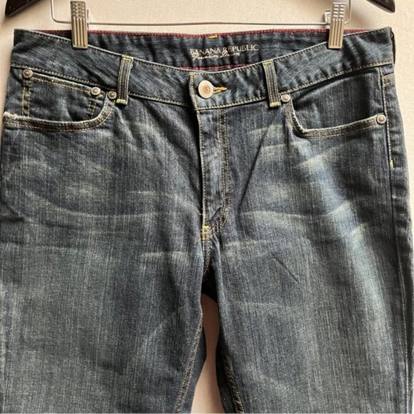Vintage Banana Republic Premium Denim slim straight leg jeans Sz 14 - Picture 4 of 11